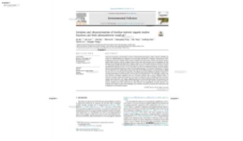 Isolation and characterization of biochar-derived organic matter fractions and their phenanthrene sorption*